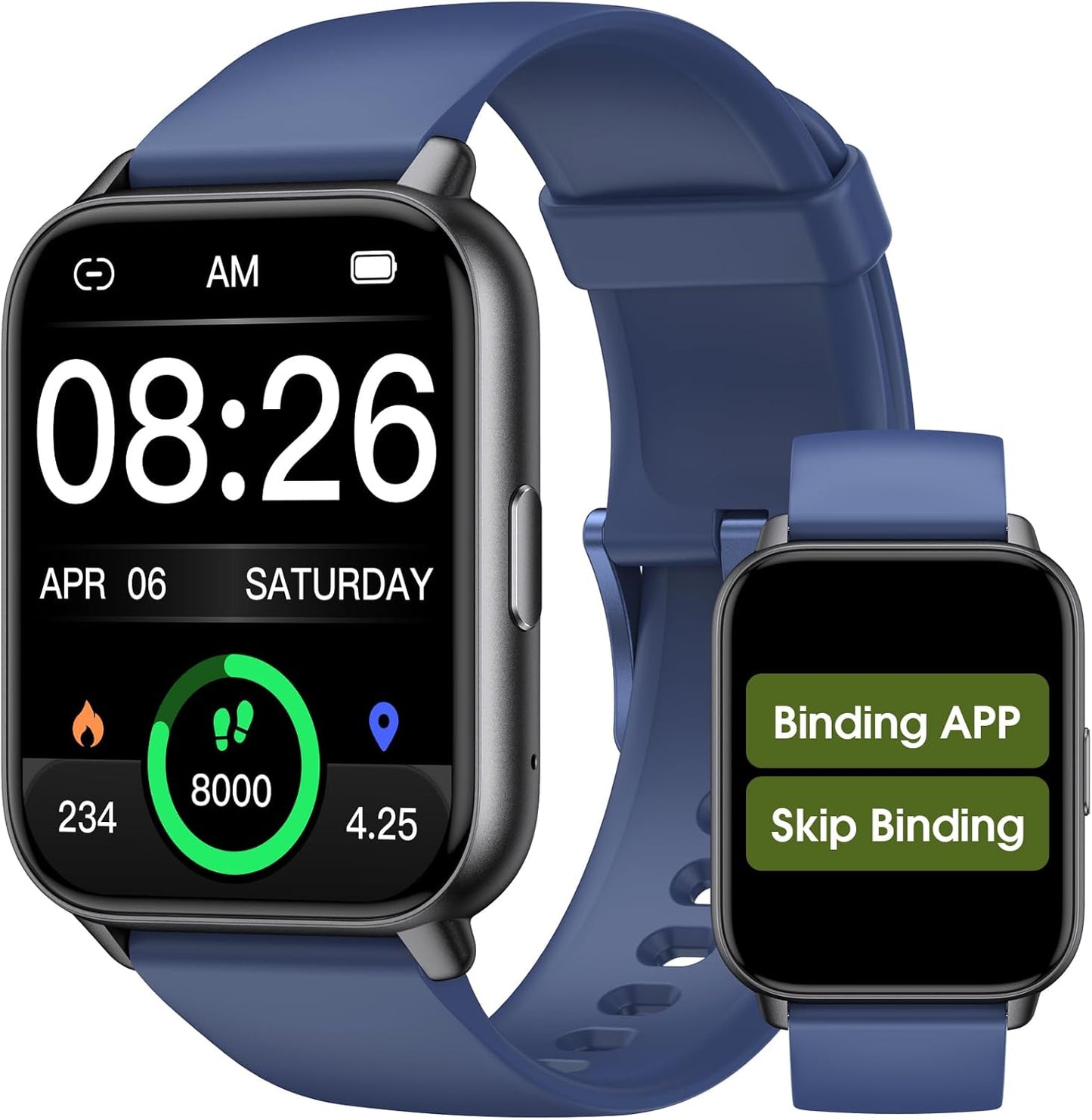 EURANS Smart Watch No App/Phone Required, Long Battery Life Fitness Tracker Watch,Hd Screen, Waterproof Activity Tracker with Step Counter for Walking, Pedometer, Calories Tracker for Men Women