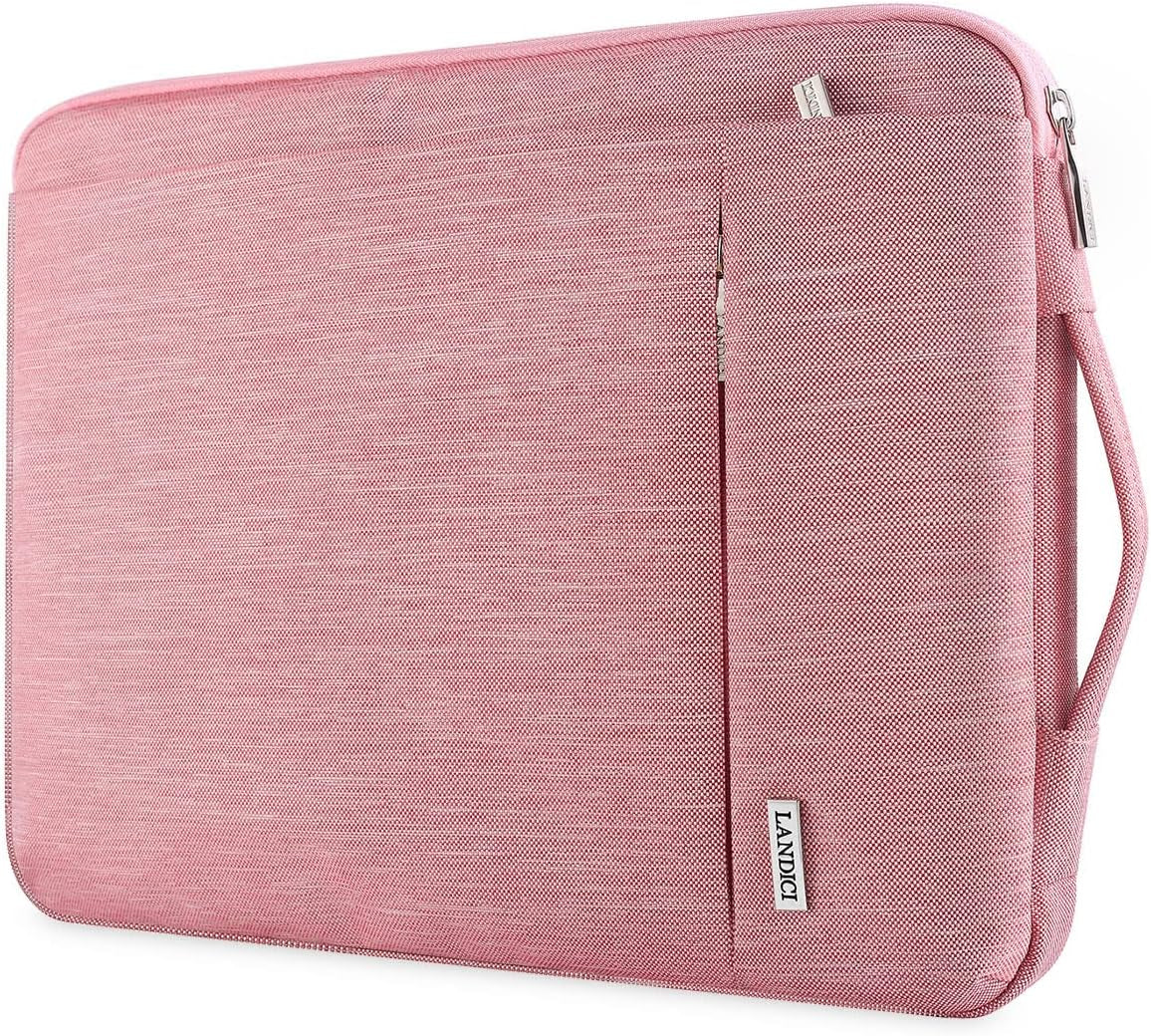 LANDICI 360° Protective Laptop Sleeve 11.6 Inch for Surface Pro 7 8 9/Laptop Go 2 3, Macbook Air 11, Small Computer Bag Carrying Case for 11-12 Inch Chromebook, Slim, Shockproof, Waterproof, Black
