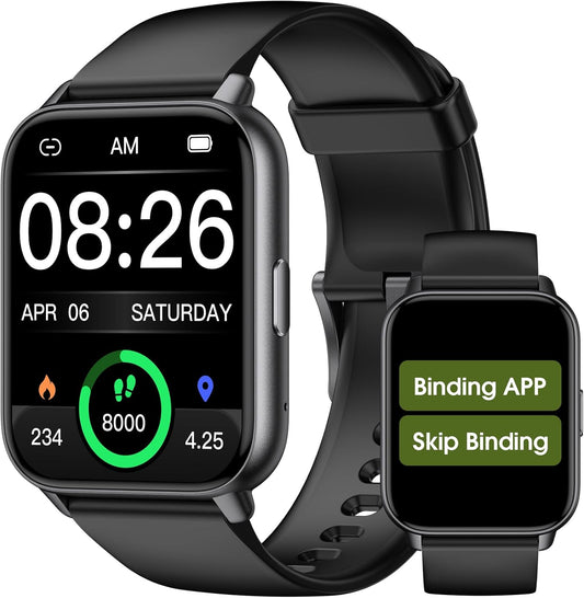 EURANS Smart Watch No App/Phone Required, Long Battery Life Fitness Tracker Watch,Hd Screen, Waterproof Activity Tracker with Step Counter for Walking, Pedometer, Calories Tracker for Men Women