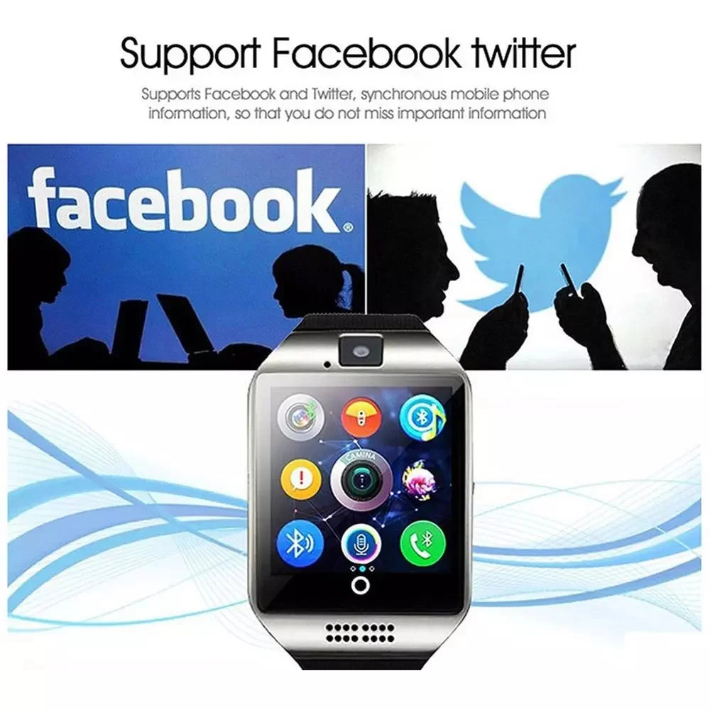 Smart Watch,Smart Watch for Androi Phones,Smart Watches Touchscreen with Camera Bluetooth Watch Cell Phone with Sim Card Slot Compatible Samsun Ios Phon 12/12 Pro/11/10 Men Women