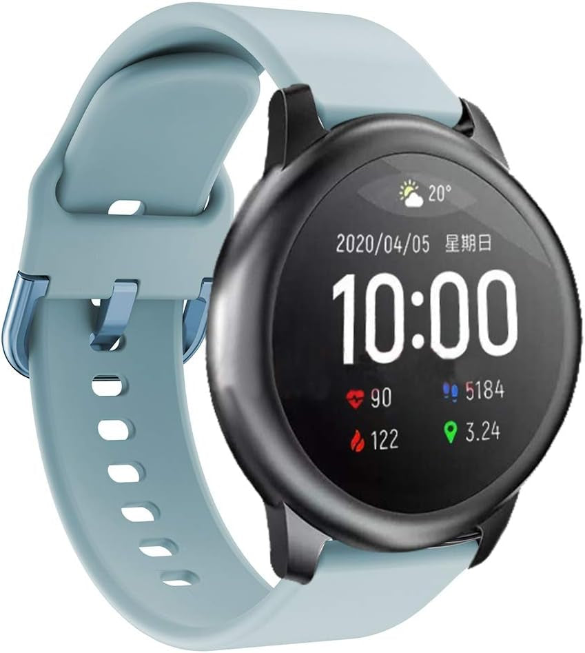 Senter Band for Xiaomi Haylou Solar LS05 Band,22Mm Soft Silicone Sport Replacement Strap Band Compatible with Xiaomi Haylou Solar LS05 Smart Watch