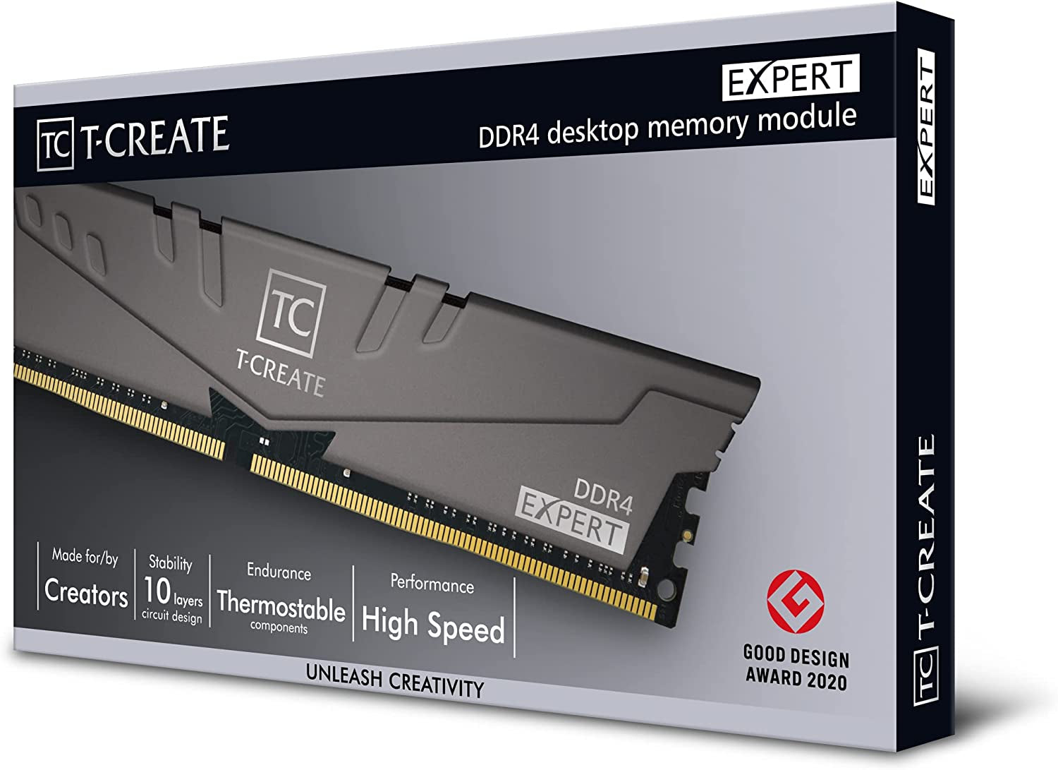 TEAMGROUP T-Create Expert Overclocking 10L DDR4 64GB Kit (2 X 32GB) 3200Mhz (PC4 25600) CL16 Desktop Memory Module Ram - TTCED464G3200HC16FDC01