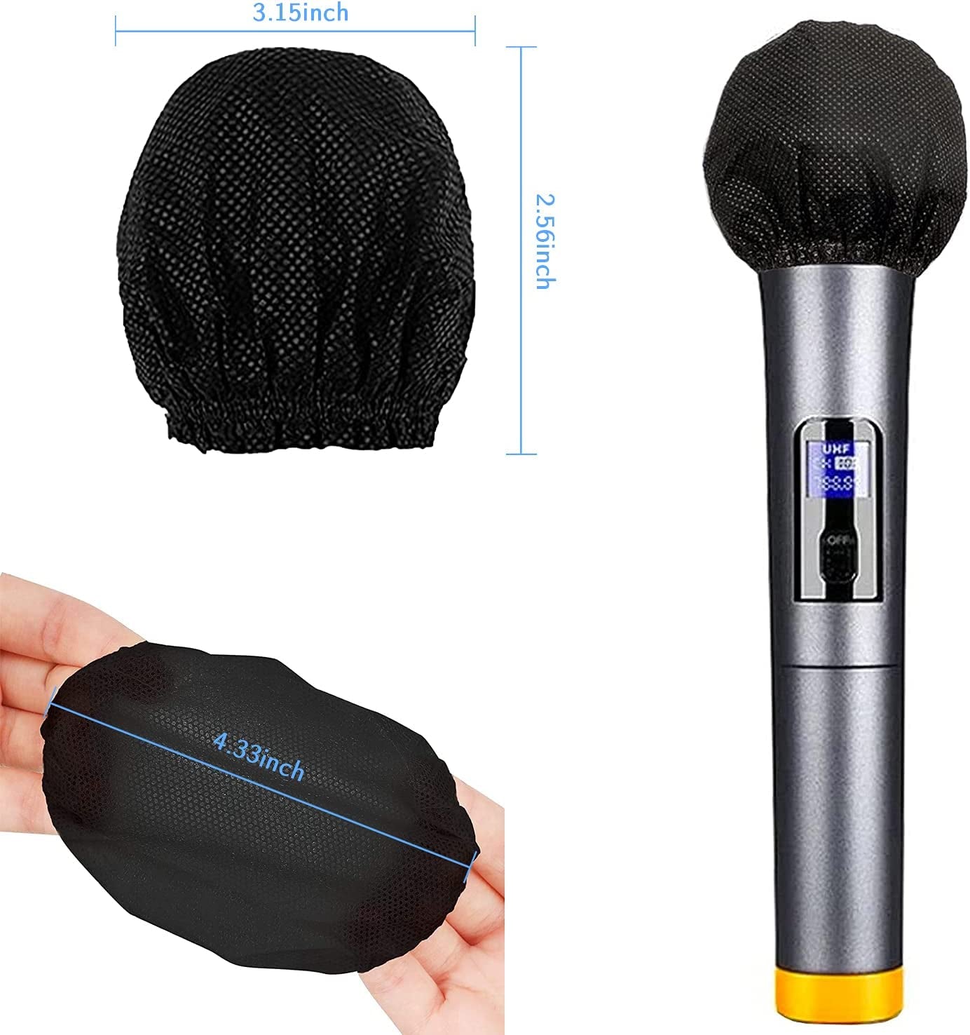 Microphone Covers Disposable 100Pcs, Non-Woven,Clea