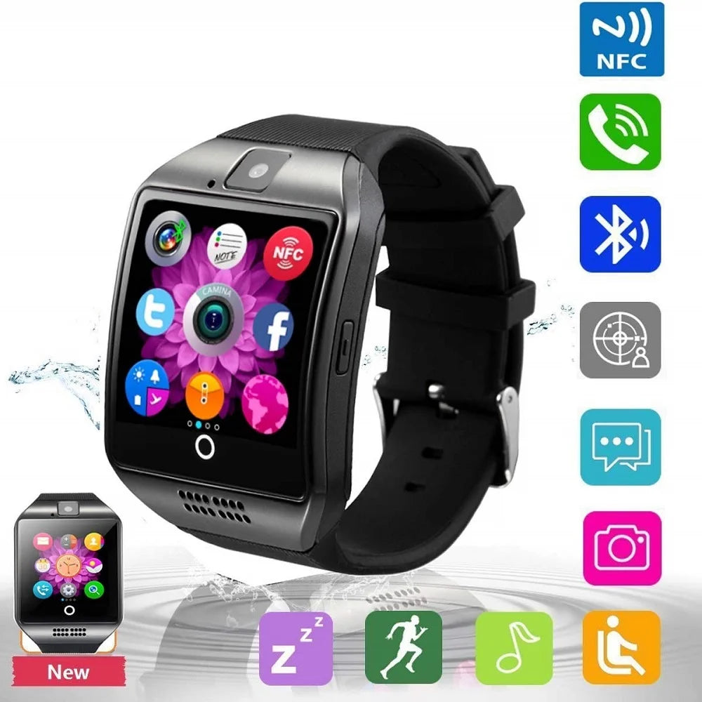 Smart Watch,Smart Watch for Androi Phones,Smart Watches Touchscreen with Camera Bluetooth Watch Cell Phone with Sim Card Slot Compatible Samsun Ios Phon 12/12 Pro/11/10 Men Women