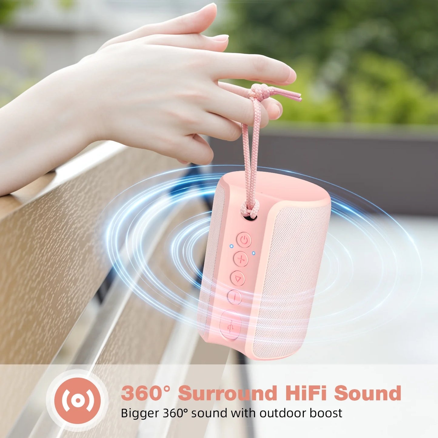 Bluetooth Portable Speaker, IPX7 Waterproof, Bluetooth 5.0, 12H Playtime