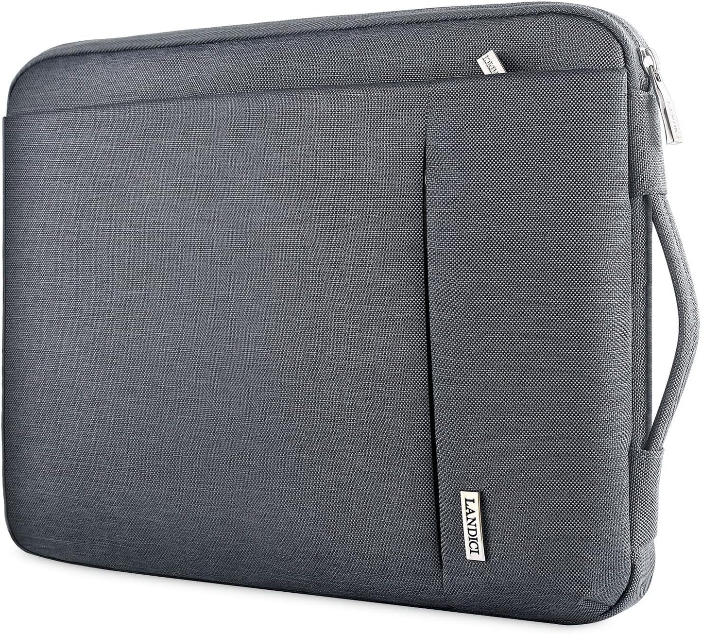 LANDICI 360° Protective Laptop Sleeve 11.6 Inch for Surface Pro 7 8 9/Laptop Go 2 3, Macbook Air 11, Small Computer Bag Carrying Case for 11-12 Inch Chromebook, Slim, Shockproof, Waterproof, Black