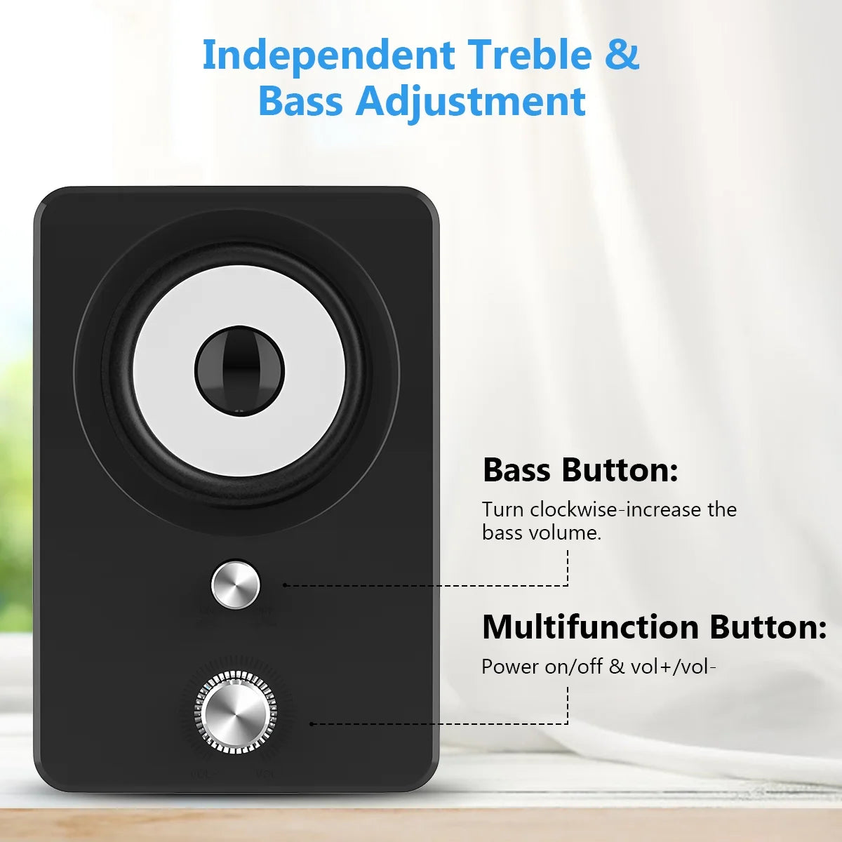 Wired Computer Speakers with Subwoofer 2.1 for Desktop, Laptop, USB Powered and 3.5Mm-Aux