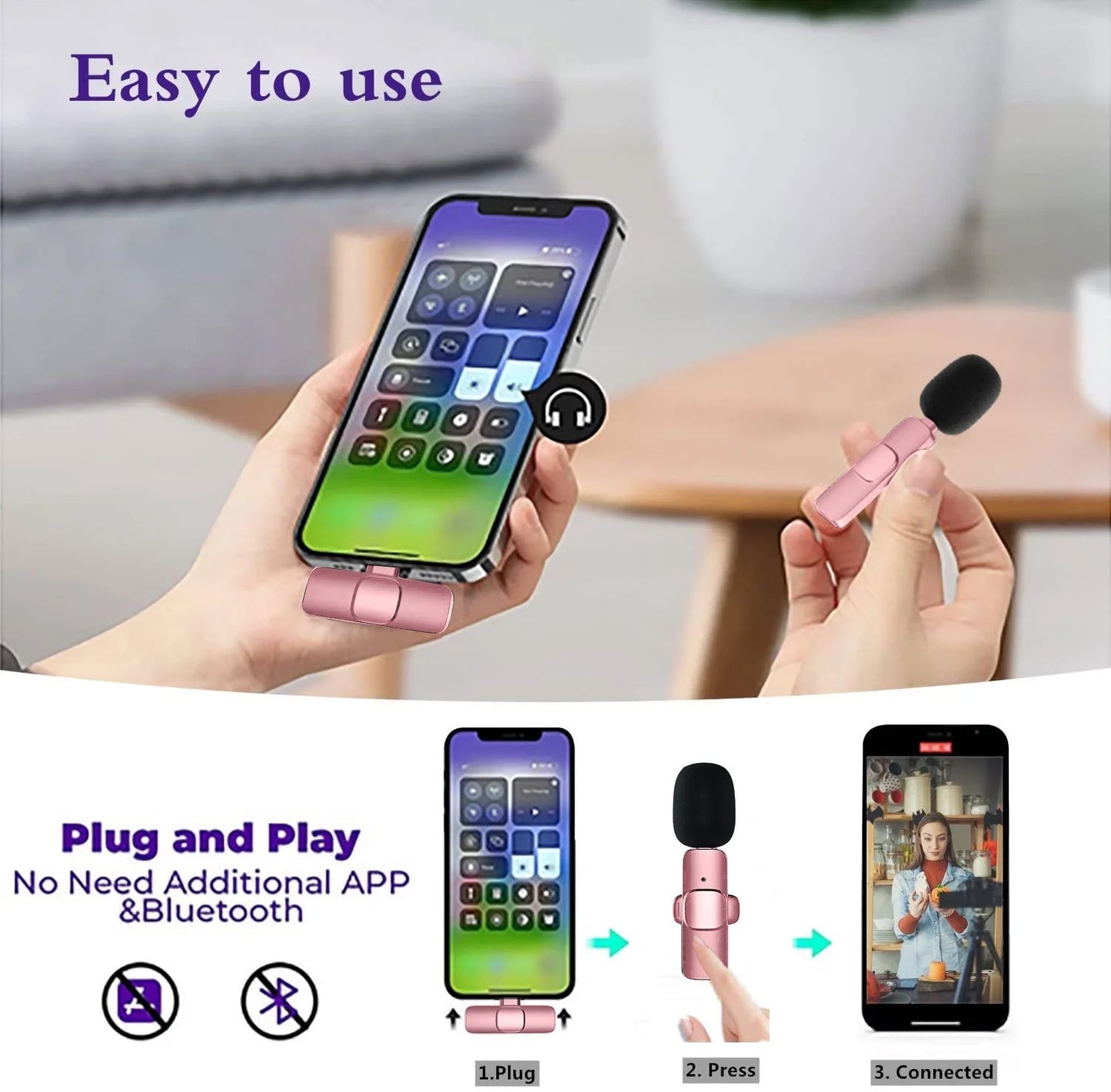 , Wireless Microphone Wireless Lavalier