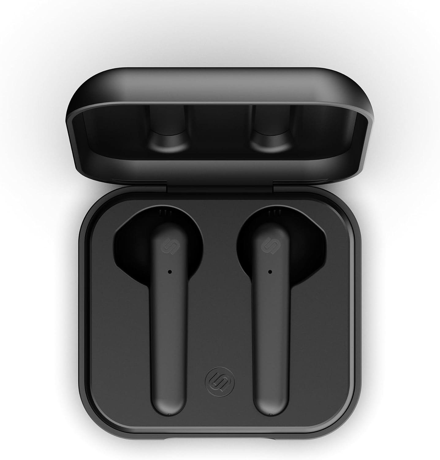 Urbanista True Wireless Earbuds - over 20 Hours Playtime, IPX4 Waterproof Earphones, Bluetooth 5.0 Headphones, Touch Controls & Enhanced Microphone for Clear Calling, Stockholm Plus, Midnight Black