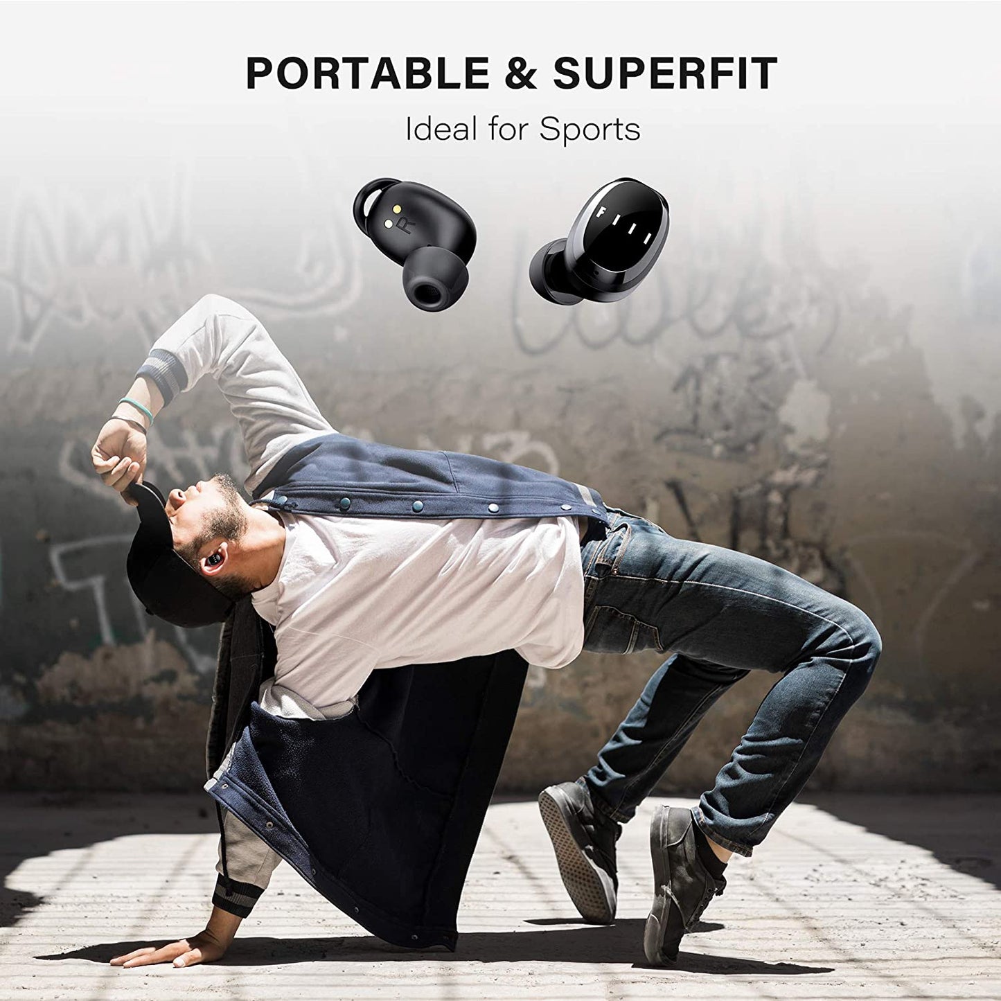 Bluetooth Wireless Earbuds - FIIL T1XS Bluetooth 5.0 Wireless Earphones, Support FIIL+ APP, Waterproof Earbuds with Microphone, In-Ear Earbuds Cordless for Iphone & Android (Black)