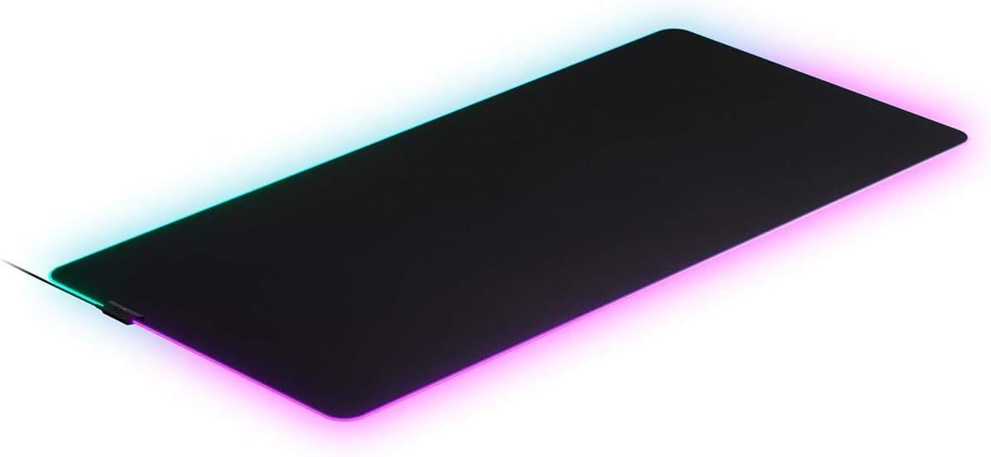 Steelseries Qck Gaming Mouse Pad - XL RGB Prism Cloth - Sized to Cover Desks