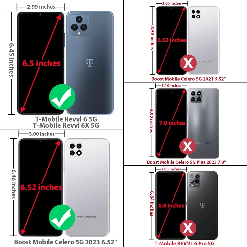 for T-Mobile Revvl 6X 5G / Revvl 6 5G Phone Case, 360 Degrees Rotating Metal Ring Magnetic Support Kickstand Cover (Black)