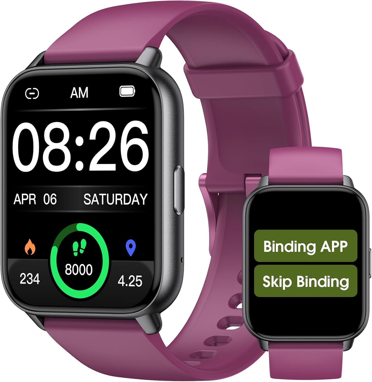 EURANS Smart Watch No App/Phone Required, Long Battery Life Fitness Tracker Watch,Hd Screen, Waterproof Activity Tracker with Step Counter for Walking, Pedometer, Calories Tracker for Men Women