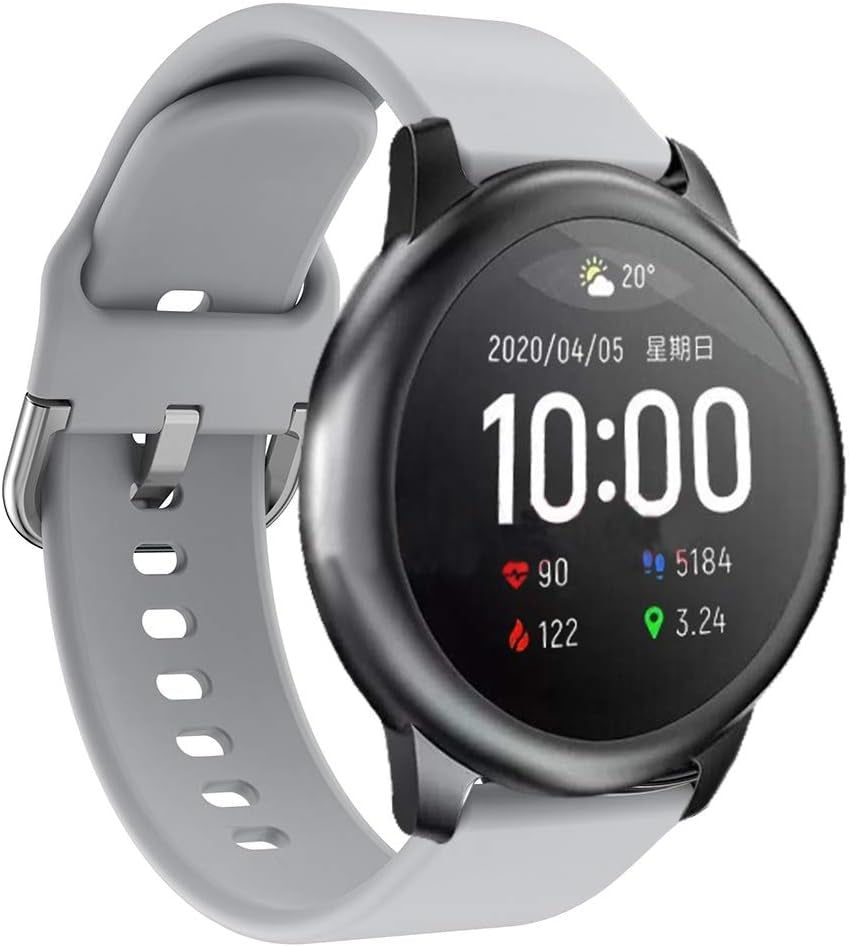 Senter Band for Xiaomi Haylou Solar LS05 Band,22Mm Soft Silicone Sport Replacement Strap Band Compatible with Xiaomi Haylou Solar LS05 Smart Watch