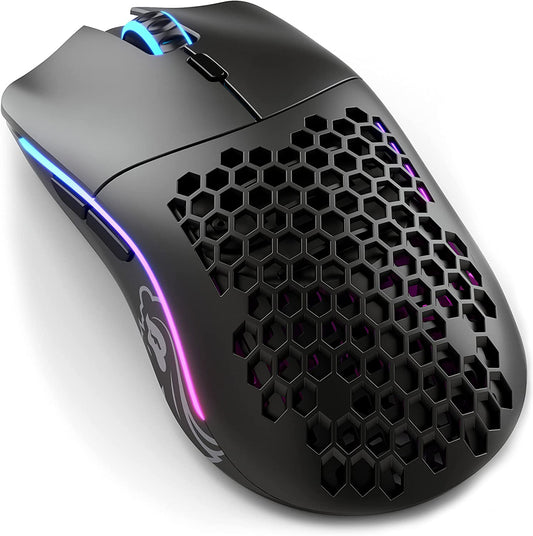 Glorious Model O Wireless Gaming Mouse - Superlight, 69G Honeycomb Design, RGB, Ambidextrous, Lag Free 2.4Ghz Wireless, up to 71 Hours Battery - Matte Black