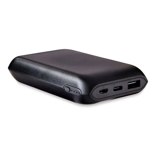 . 8,000 Mah Portable Battery with Usb-C/Micro-Usb/Usb Ports, Black