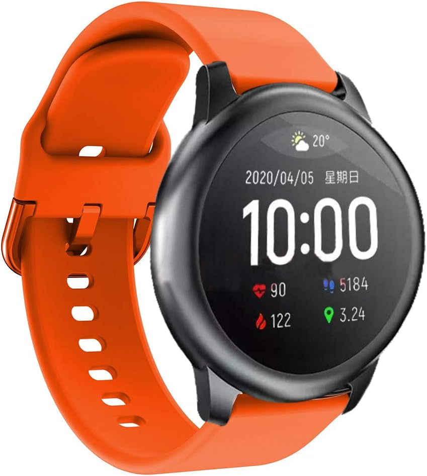 Senter Band for Xiaomi Haylou Solar LS05 Band,22Mm Soft Silicone Sport Replacement Strap Band Compatible with Xiaomi Haylou Solar LS05 Smart Watch
