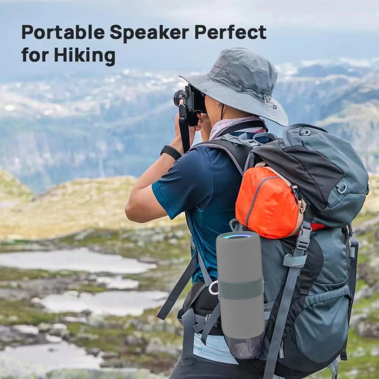 Portable Bluetooth Speaker with Deep Bass Basser, Wireless Stereo Sound Bluetooth Speaker with 5.3,IP67 Waterproof, TWS Pairing for Home Party Outdoor