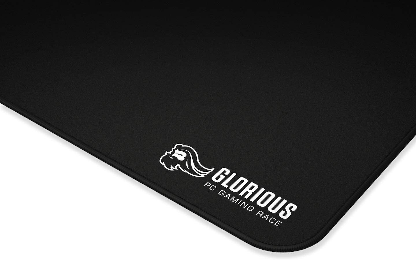 Glorious 3XL Extended Gaming Mouse Mat/Pad - Large, Wide (3XL Extended) Black Cloth Mousepad, Stitched Edges | 24"X48" (G-3XL)