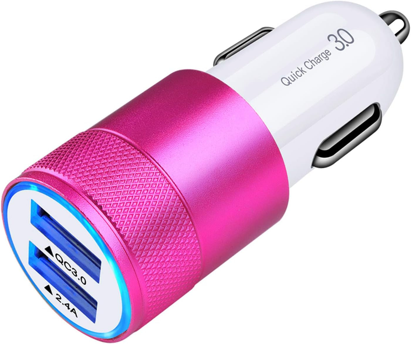 Fast Car Charger, Quick Charging 5.4A/30W Phone USB Adapter Rapid Plug 2 Port Cigarette Lighter Auto Charger Flush Compatible Samsung, Tablet, Iphone, Ipad, LG, Automobile