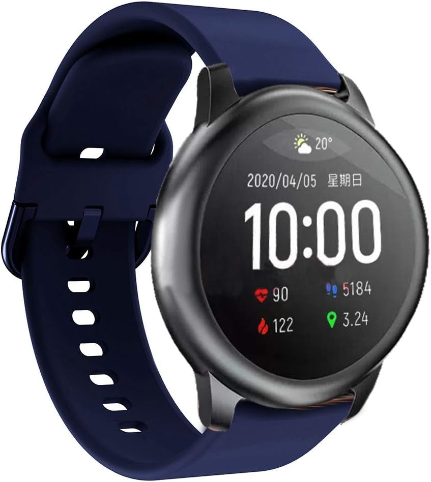 Senter Band for Xiaomi Haylou Solar LS05 Band,22Mm Soft Silicone Sport Replacement Strap Band Compatible with Xiaomi Haylou Solar LS05 Smart Watch