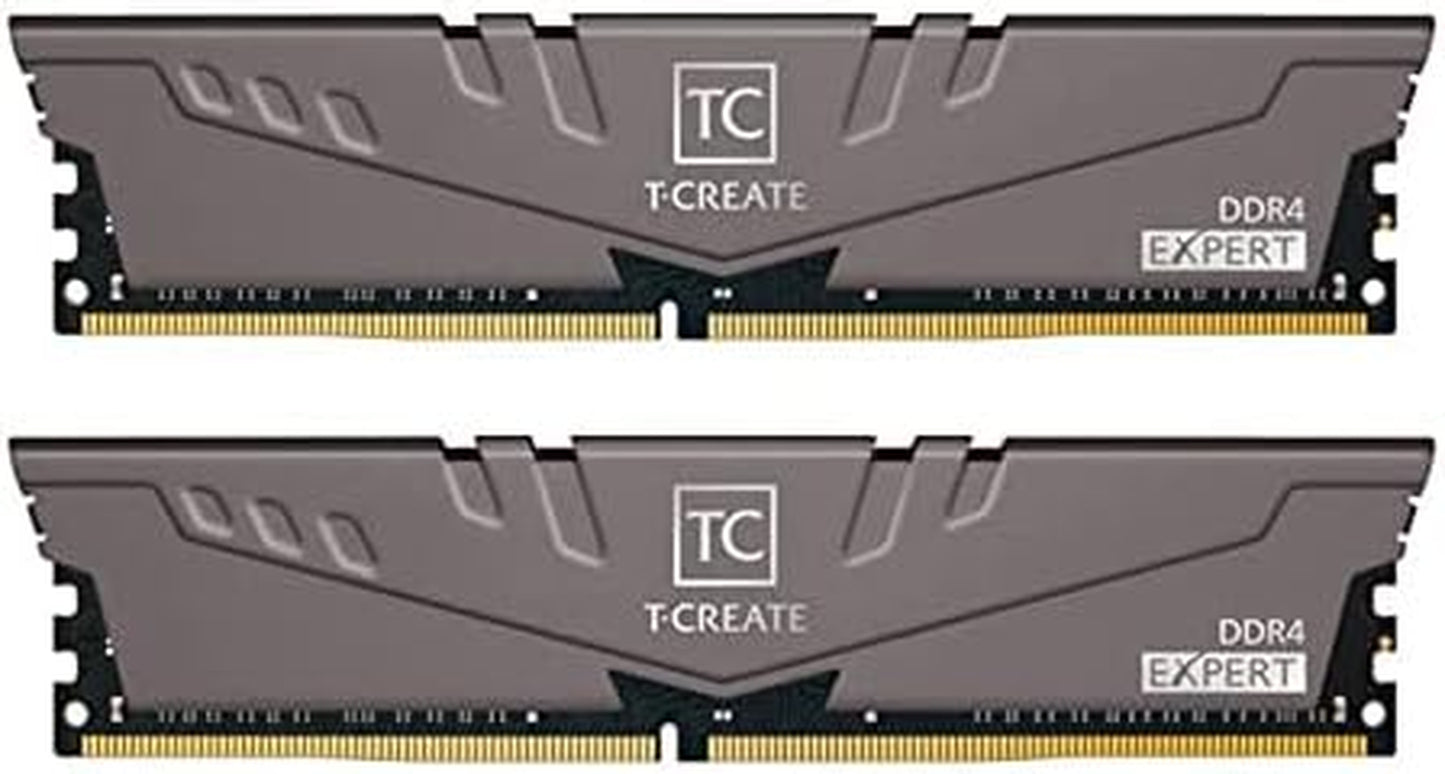 TEAMGROUP T-Create Expert Overclocking 10L DDR4 64GB Kit (2 X 32GB) 3200Mhz (PC4 25600) CL16 Desktop Memory Module Ram - TTCED464G3200HC16FDC01