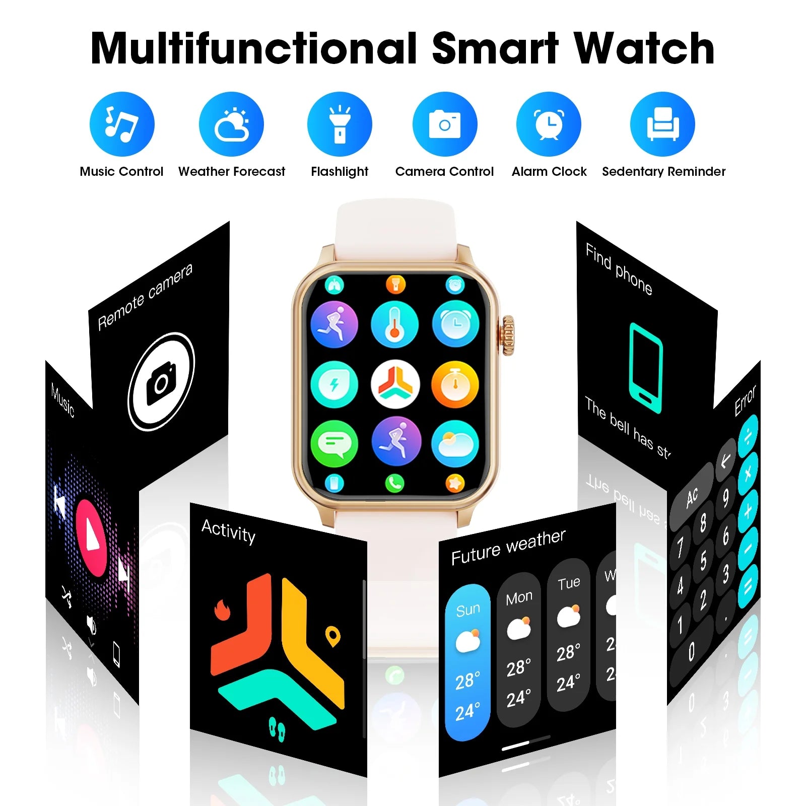 2025 New Extra Long Battery Smartwatch (Answer/Make Calls/600Mah/ 100+ Sport Modes), 1.85-Inch, with Activity Fitness Tracker, Fits for Android and Iphone Devices(Pink)
