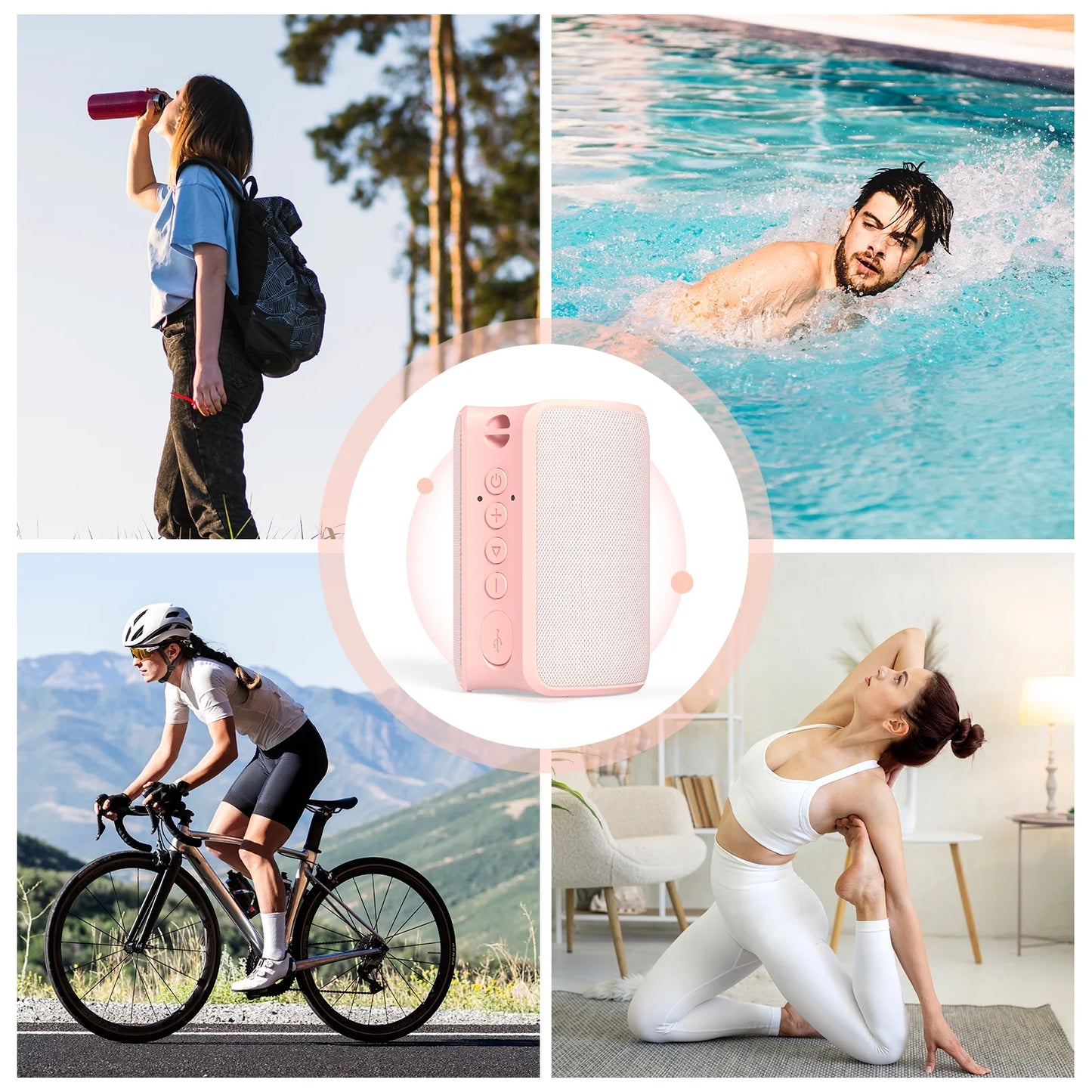 Bluetooth Portable Speaker, IPX7 Waterproof, Bluetooth 5.0, 12H Playtime