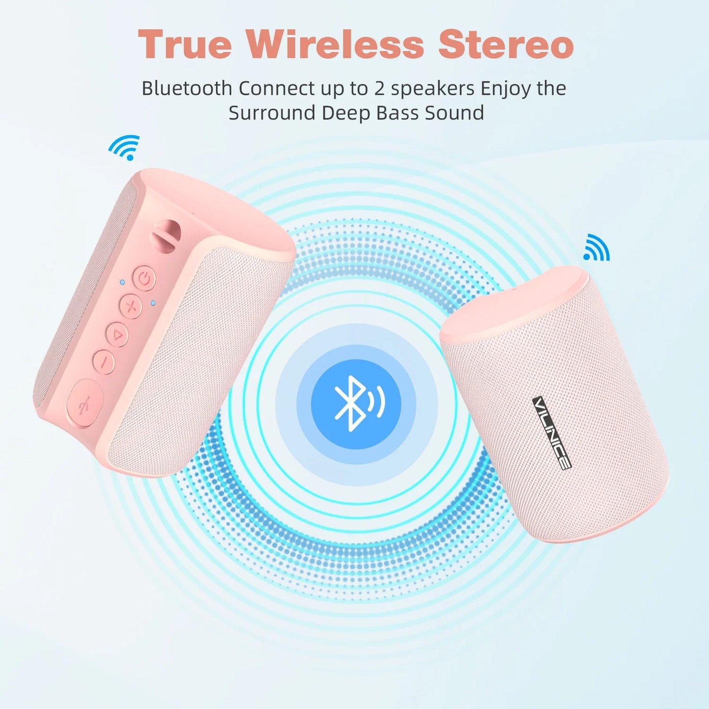 Bluetooth Portable Speaker, IPX7 Waterproof, Bluetooth 5.0, 12H Playtime