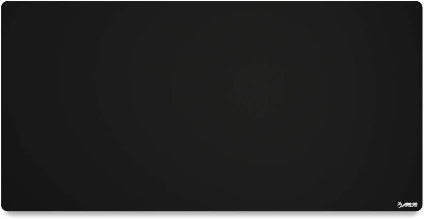 Glorious 3XL Extended Gaming Mouse Mat/Pad - Large, Wide (3XL Extended) Black Cloth Mousepad, Stitched Edges | 24"X48" (G-3XL)