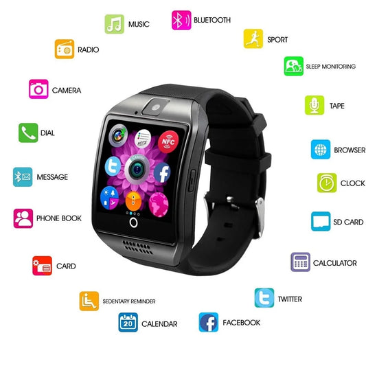 Smart Watch,Smart Watch for Androi Phones,Smart Watches Touchscreen with Camera Bluetooth Watch Cell Phone with Sim Card Slot Compatible Samsun Ios Phon 12/12 Pro/11/10 Men Women