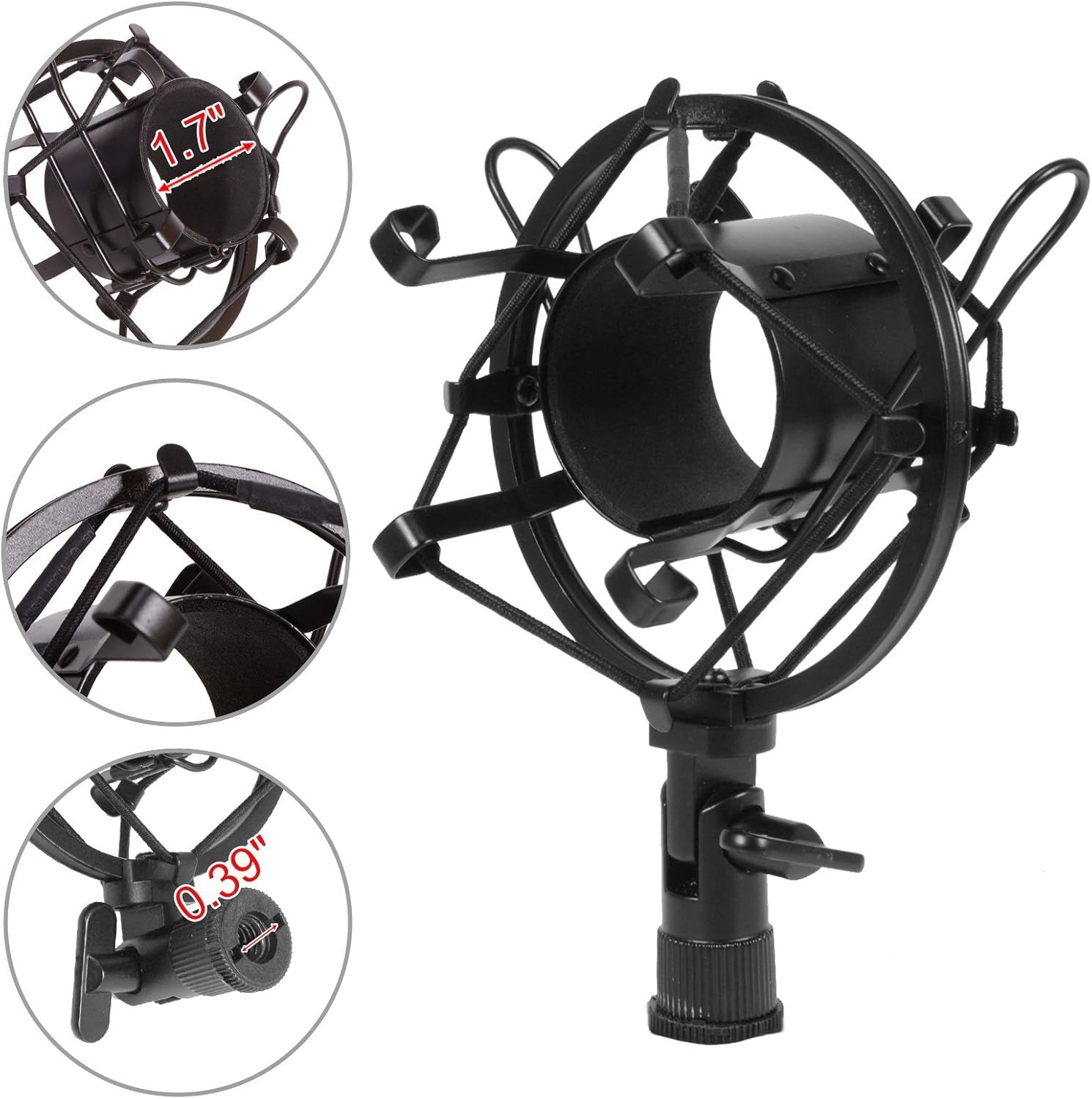 Voilamart USB Streaming Podcast Microphone, Condenser Microphone Set BM-800 with Adjustable Recording, Suspension Scissor Arm Stand, Shock Mount, Podcast Condenser Microphone for Youtube, Recording