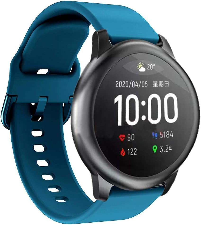 Senter Band for Xiaomi Haylou Solar LS05 Band,22Mm Soft Silicone Sport Replacement Strap Band Compatible with Xiaomi Haylou Solar LS05 Smart Watch