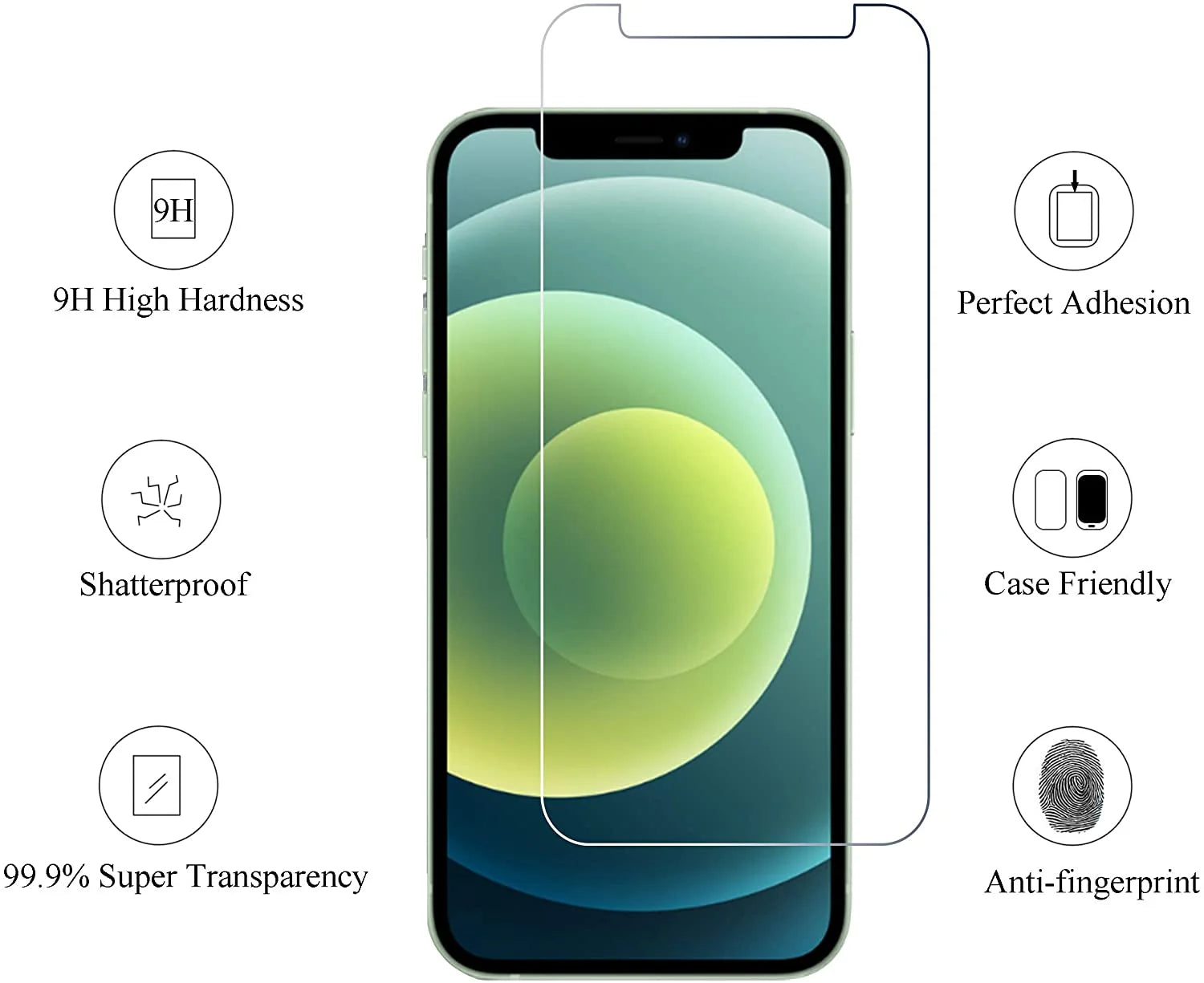 [3 Pack]  Shield Protector for Iphone 13 Pro Max, 6.7 Inch Tempered Glass Screen Protector, Anti-Scratch, Anti-Fingerprint, Bubble Free