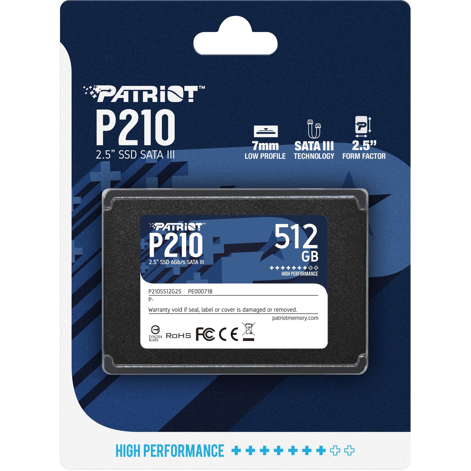 P210 P210S512G25 512 GB Solid State Drive - 2.5" Internal - SATA (SATA/600)