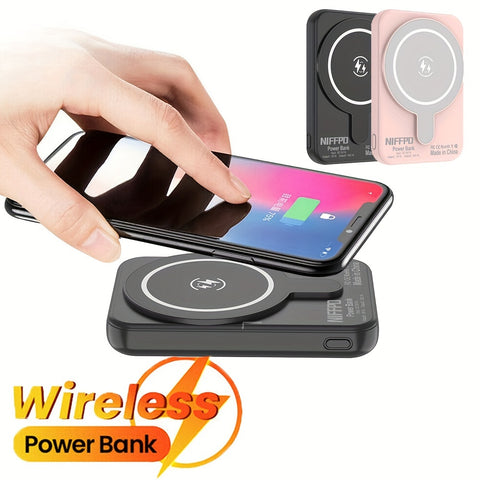 10000mAh Magnetic Wireless Power Bank, Suitable For IPhone16/15Pro Max/14pro/13/12/Android Phones, (USB/Type-C Interface) Portable Charger, LED Digital Display, For Outdoor Travel And Emergency Backup Mini Power Bank, New Yea