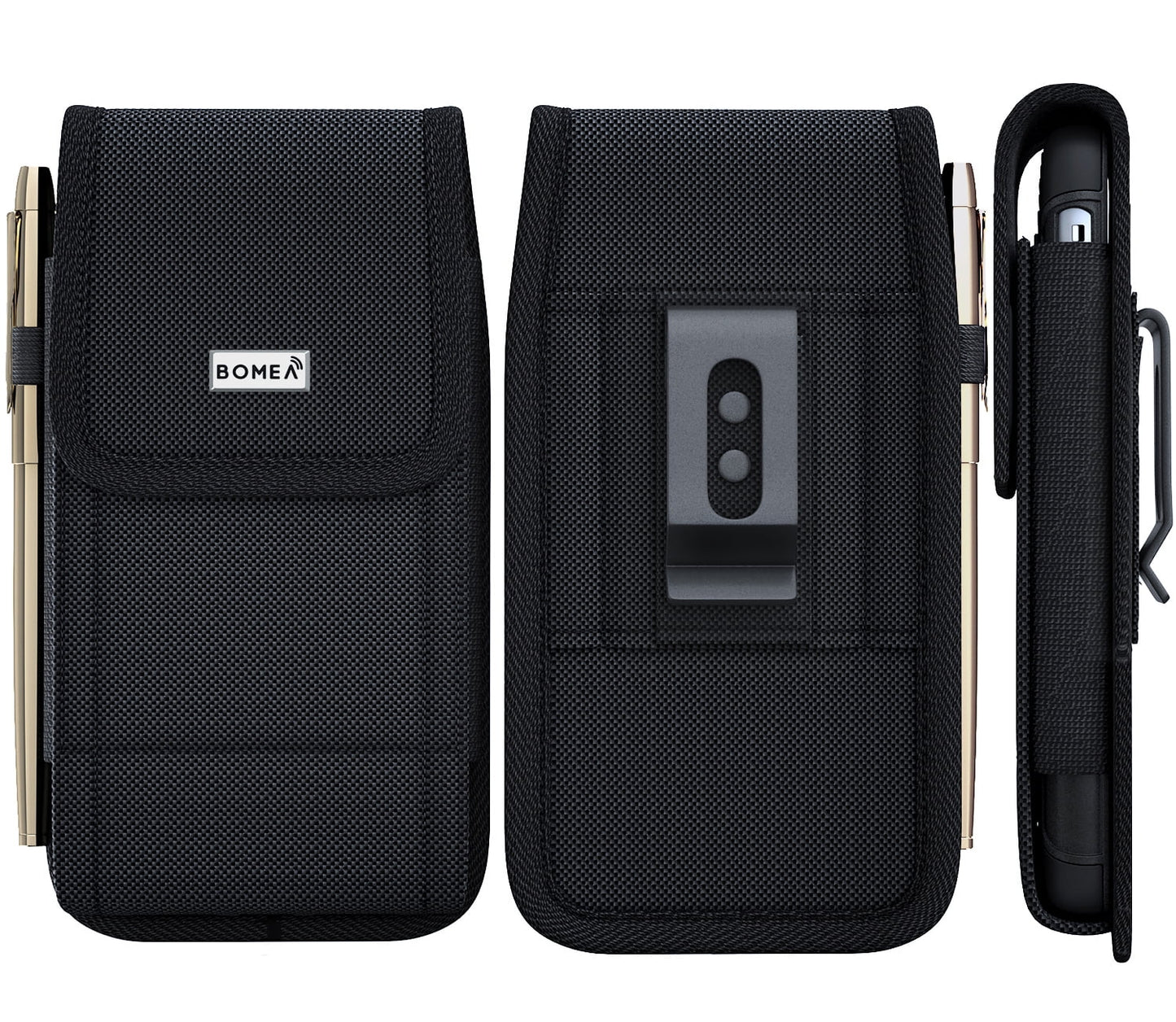 Iphone 6 6S Belt Case with Belt Clip and Belt Loops Iphone 7 8 Cell Phone Holster Cover Sleeves [ID Card / Cash Holder] Belt Holder Pouch Fits Apple Iphone 6/ 6S/ 7/ 8 with Other Case on - Black
