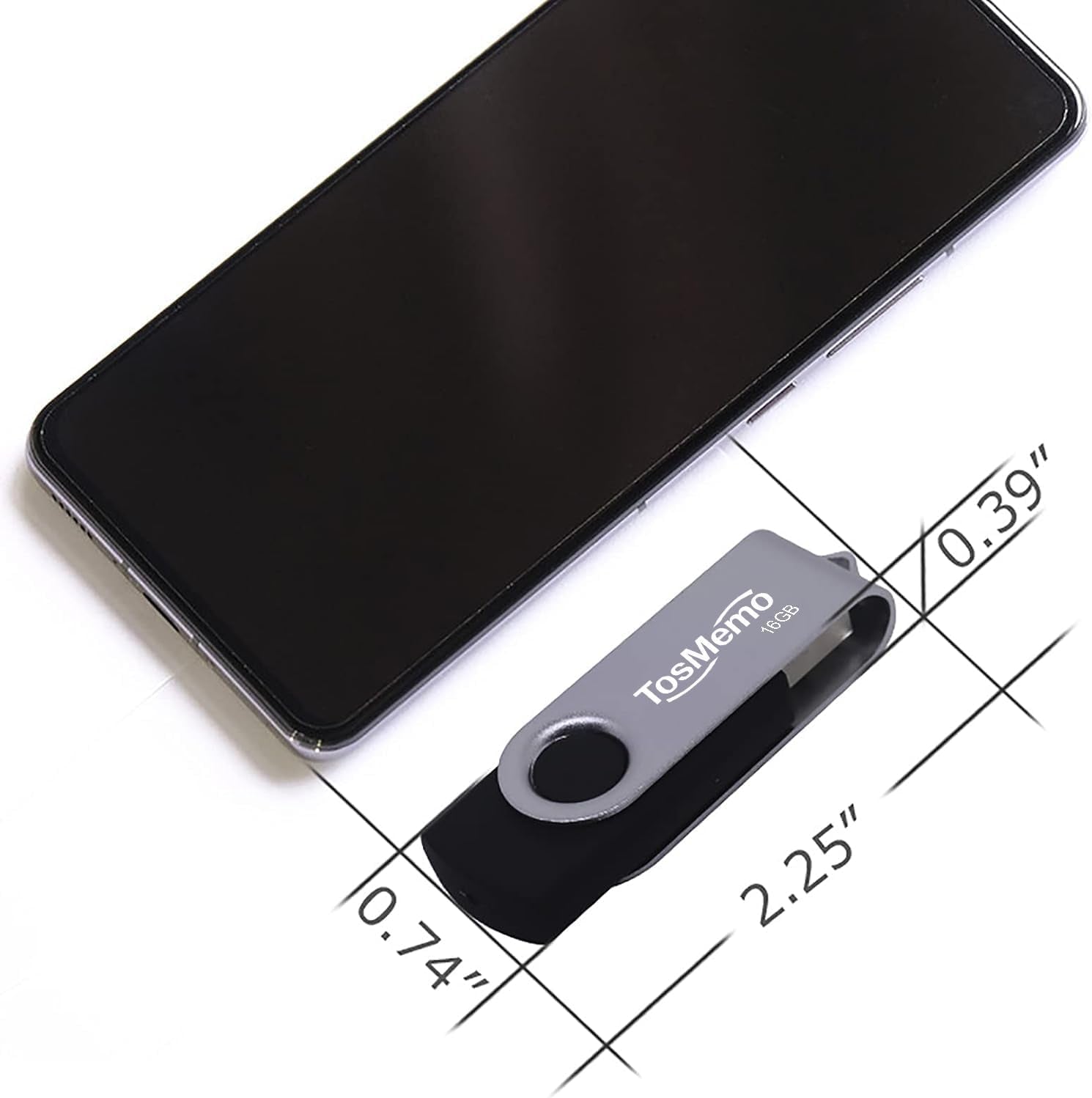 USB Flash Drive 16GB Thumb Drive USB 2.0 Flash Drive Swivel Jump Drive Pen Drive Memory Stick for Data Storage(2 Pack,Black & Blue)