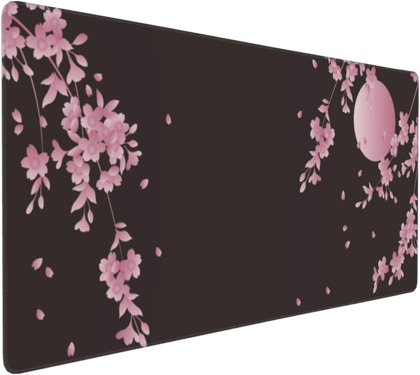 Japanese Cherry Blossom Sakura Large Gaming Mouse Pad 31.5×11.8 Inch XL Extended Waterproof Moudepads Non-Slip Rubber Base Keyboard Mat for Work/Office/Home
