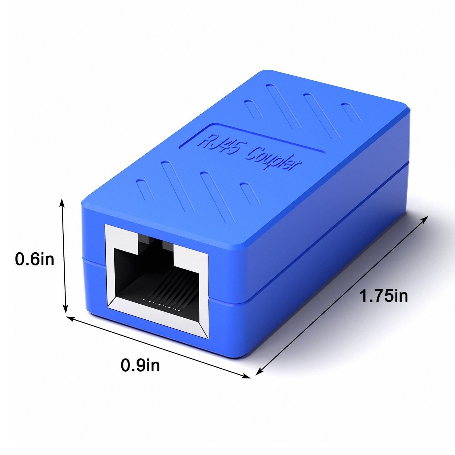 Dingsun RJ45 Coupler, Ethernet Extender for Cat7/Cat6/Cat5E/Cat5 Female to Female Ethernet Coupler Connector (5, Blue)
