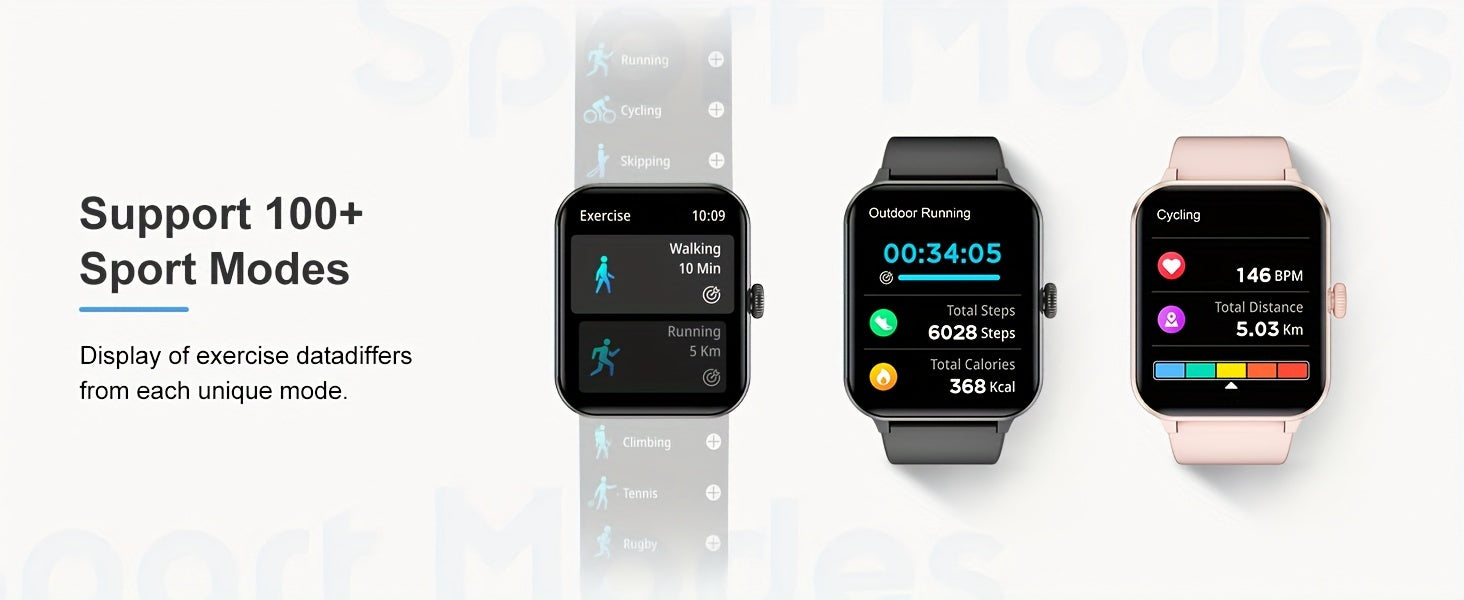 Blackview R50 Smart Watch With Wireless Call Answer\Make Call, 1.85 Inch HD Full Touchscreen, Case Made Of PC And Scratch Resistant Glass, 24H Monitoring, Sleep Monitoring, Sports Tracker, Pedometer, Music Photo Watch With Mi