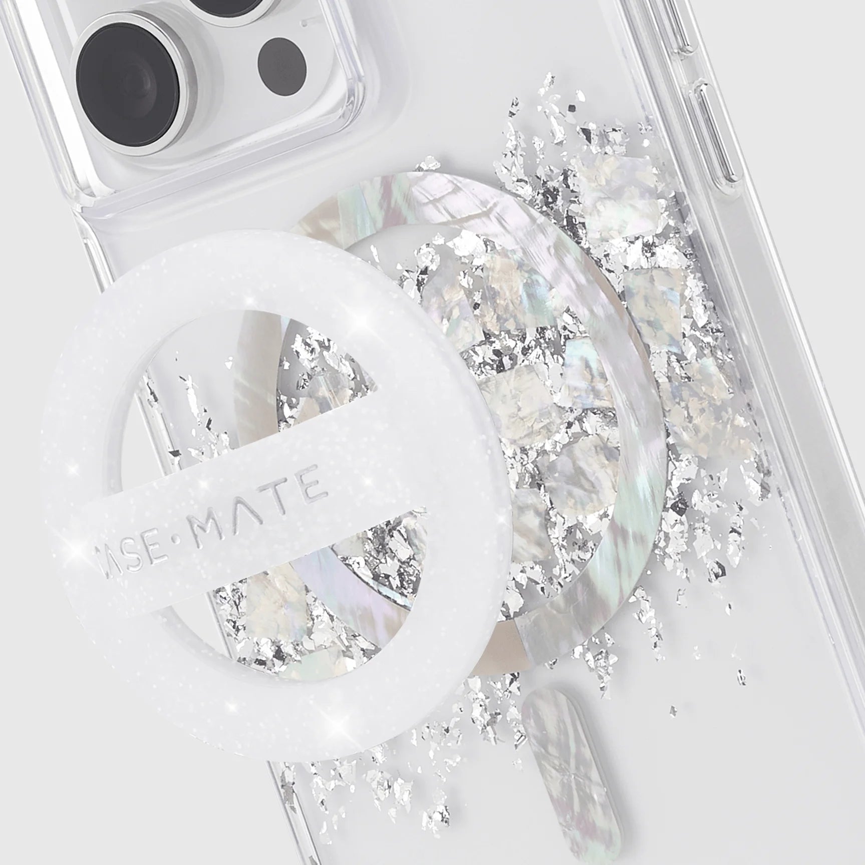 Magnetic Soft Loop Grip [Magsafe Compatible] Phone Ring Holder for Iphone 14 13 12 Pro Max - Sparkle