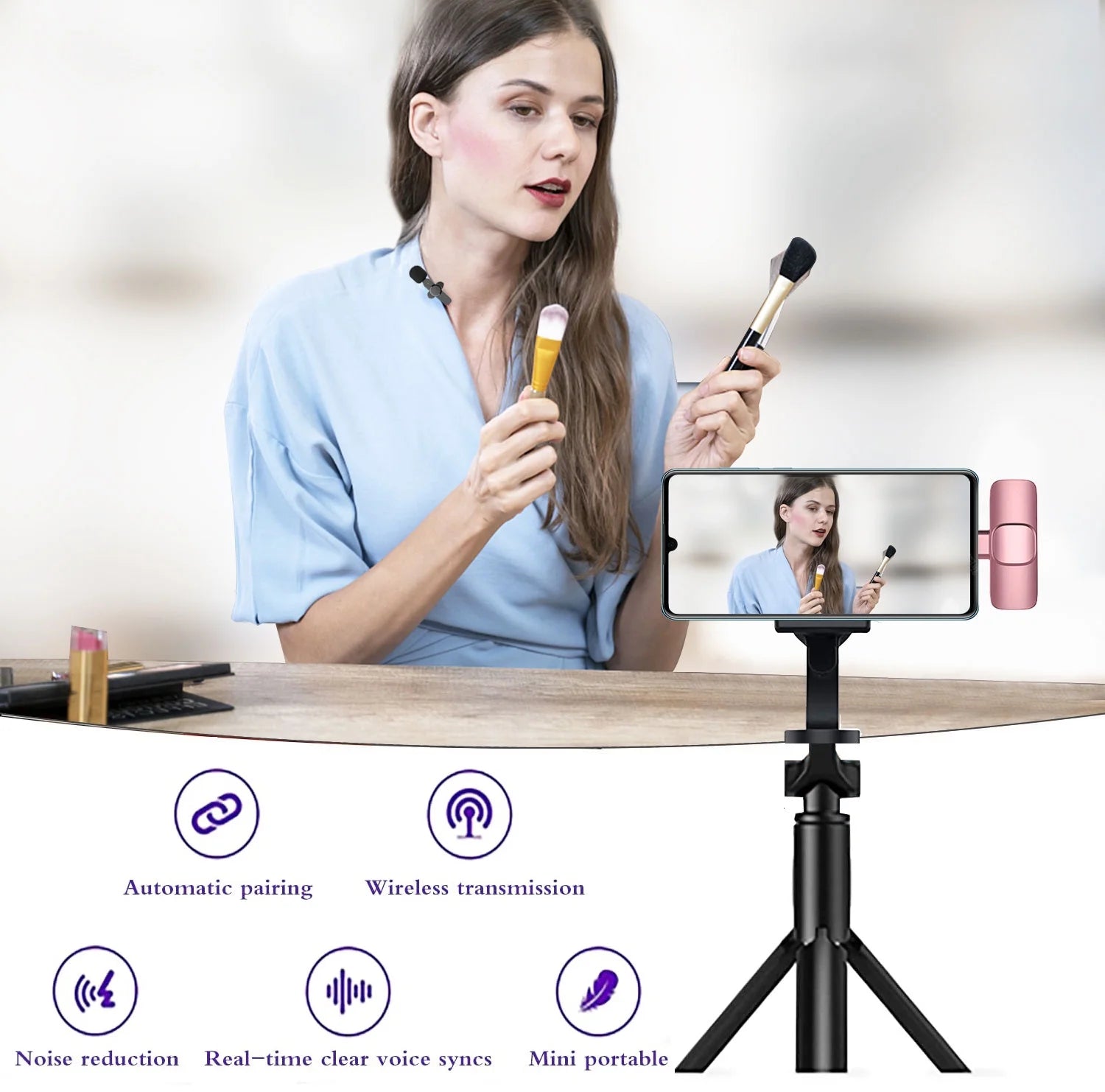 , Wireless Microphone Wireless Lavalier