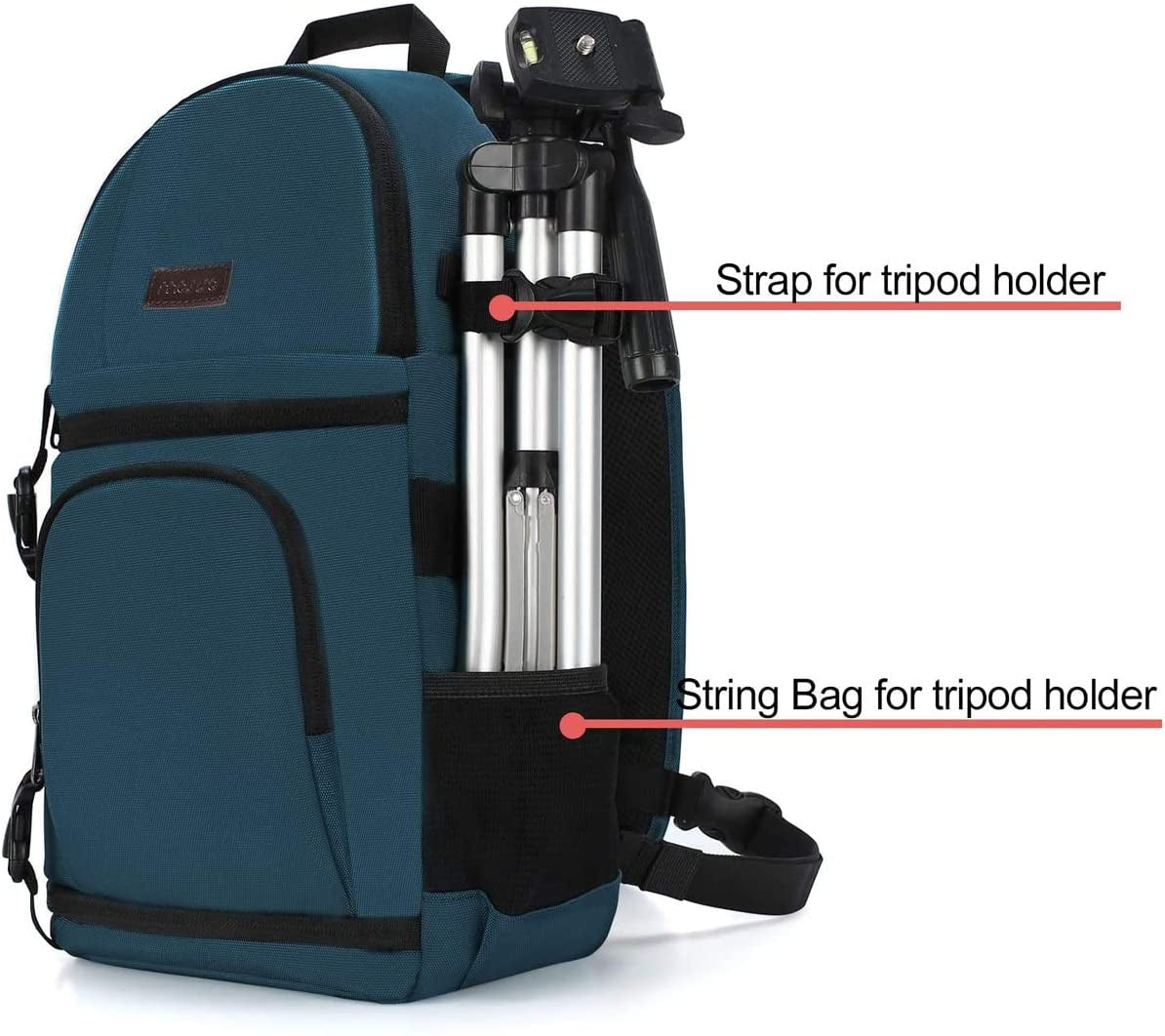 MOSISO Camera Sling Bag, Dslr/Slr/Mirrorless Camera Backpack Case Shockproof Photography Backpack with Tripod Holder & Removable Modular Inserts Compatible with Canon/Nikon/Sony/Fuji
