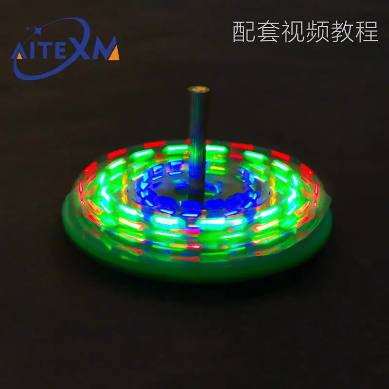 Diy Electronic Kit LED Gyro DIY Welding Kit Rotating Lantern Inline