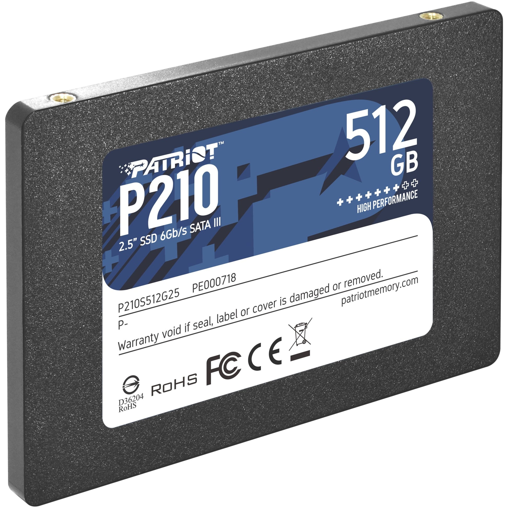 P210 P210S512G25 512 GB Solid State Drive - 2.5" Internal - SATA (SATA/600)