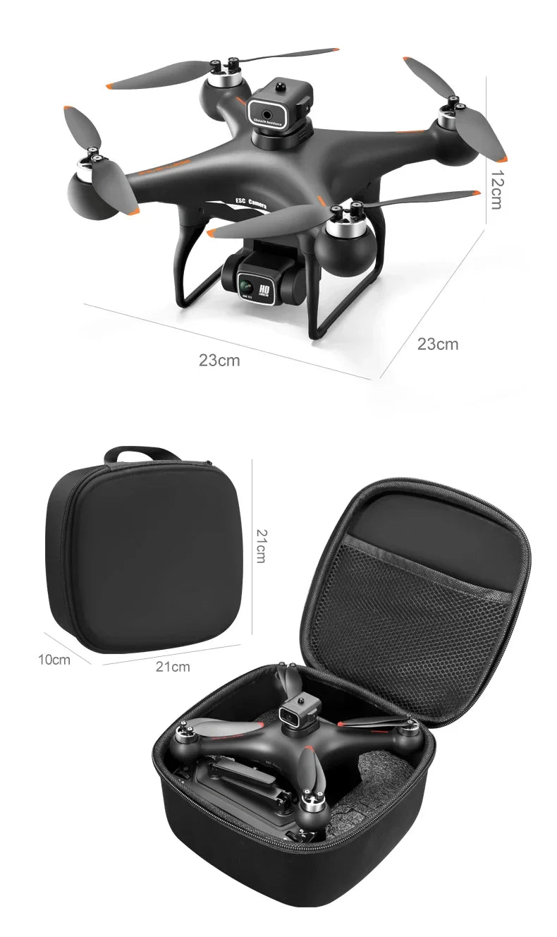 S116MAX 8K HD Drone Dual Camera 3 Batteries Optical Flow 360° Obstacle Avoidance WiFi FPV RC Quadcopter Toy Gift for Kids Adults