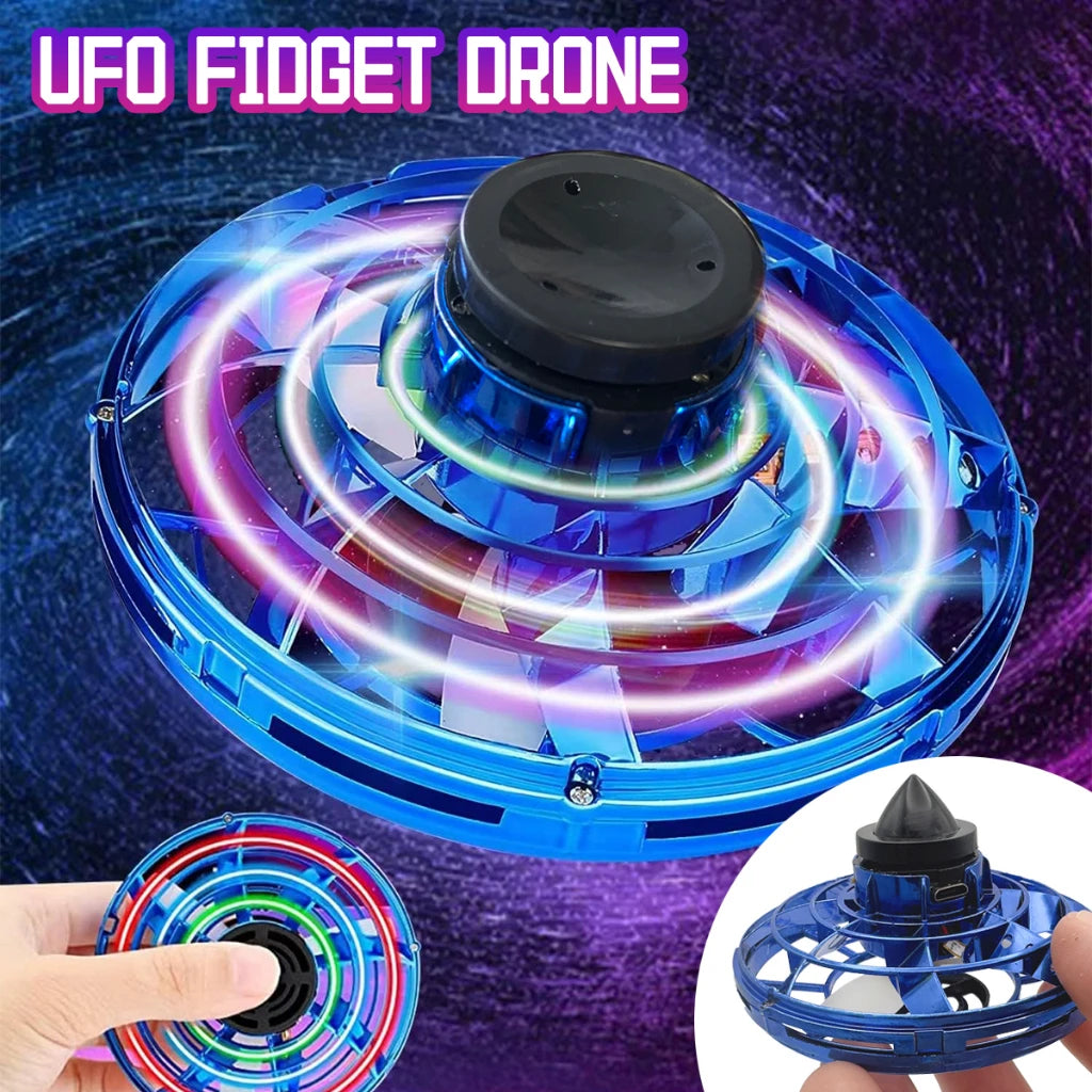NEW LED Flying UFO Spinner Fingertip, Upgrade Flight Helicopter Gyro