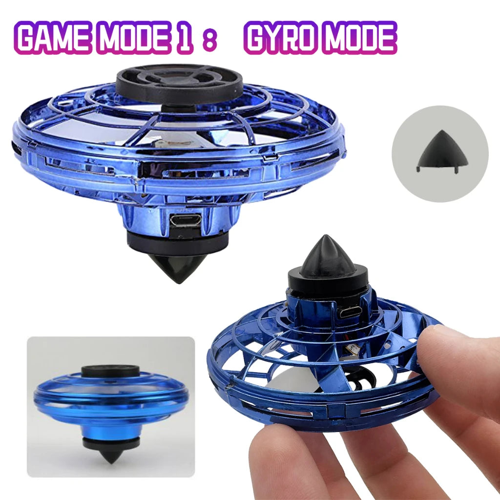 NEW LED Flying UFO Spinner Fingertip, Upgrade Flight Helicopter Gyro