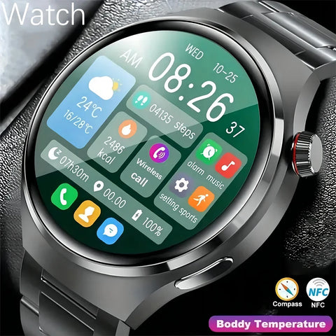 New NFC Men's Smart Watch AMOLED1.43-inch Large Screen Bluetooth Call Heart Rate Detection Outdoor Sports Women's Smartwatches